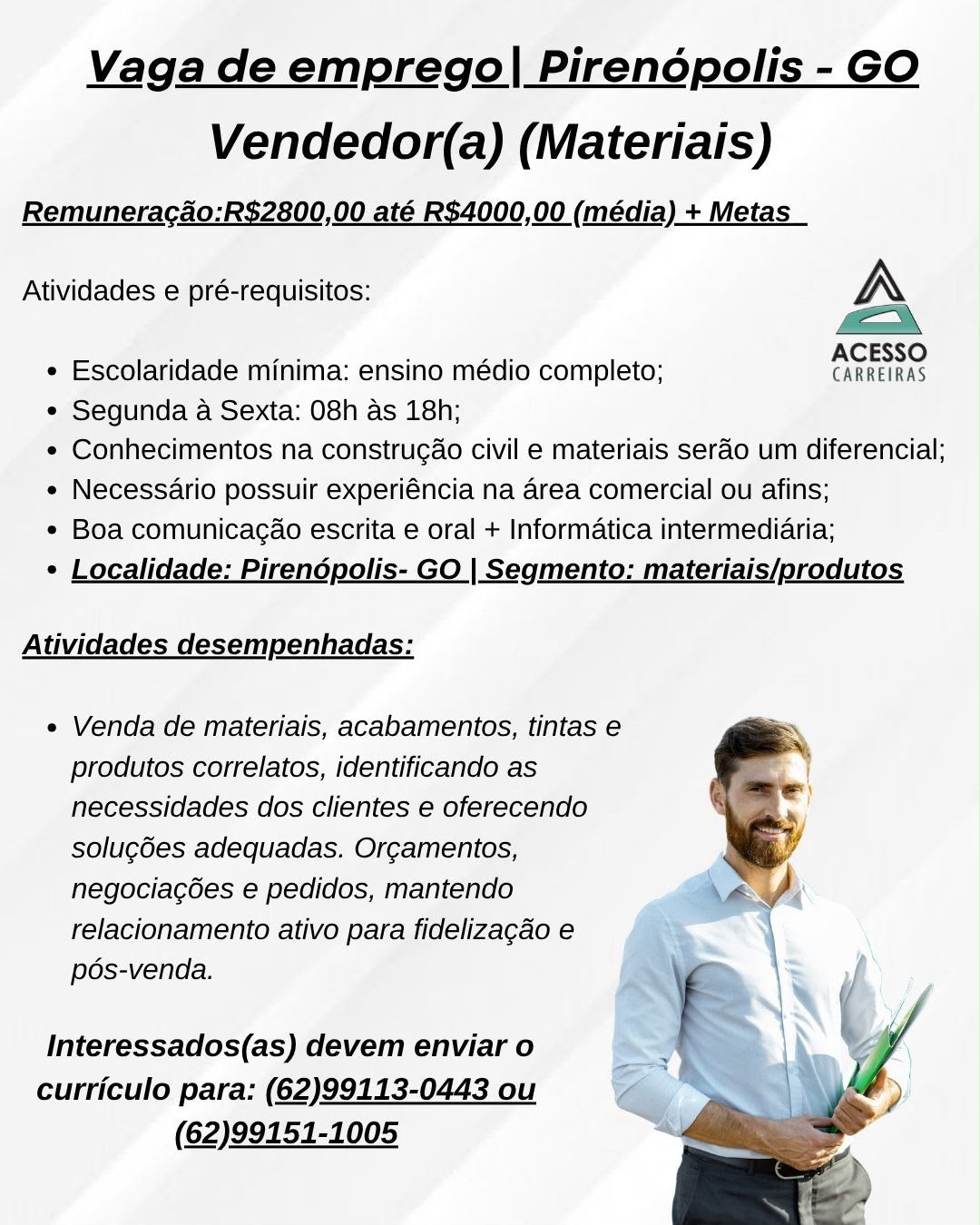 Vendedor(a) (Materiais)