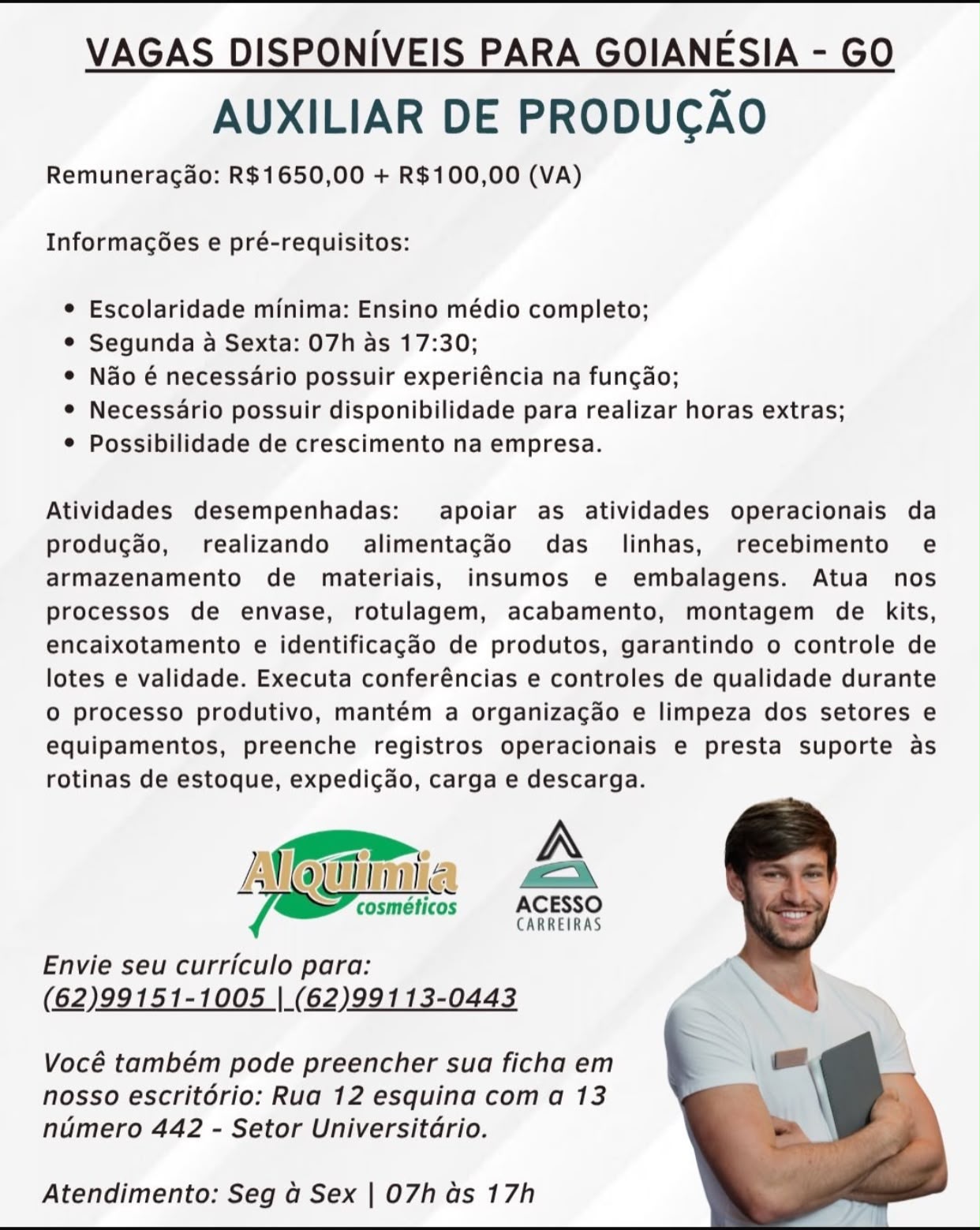 AUXILIAR DE PRODUÇÃO